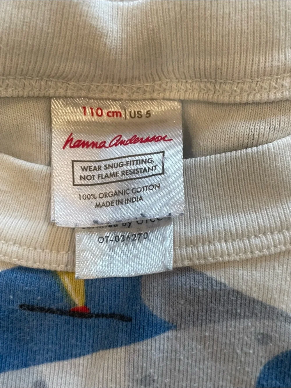 Hanna Andersson HannaJams Long John Pajama Set Ski Slope - Size 5 110